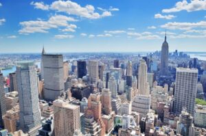 cityscape photo of buildings and the skyline in New York City, New York