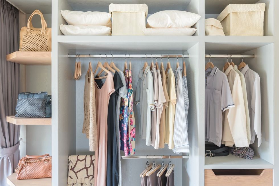 A well-organized closet