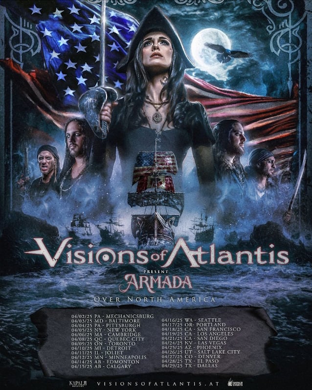 VISIONS OF ATLANTIS Announces 'Armada Over North America' 2025 Tour