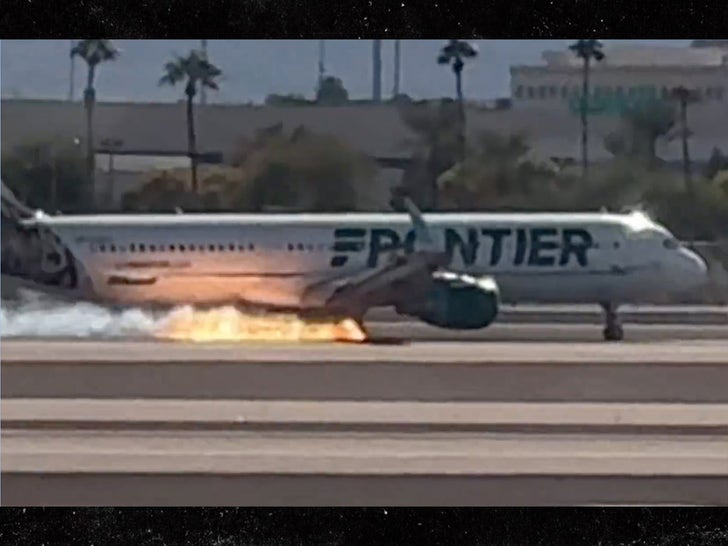 frontier airlines on fire