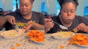 Viewers baffled as Chipotle customer eats entire burrito bowl in six bites