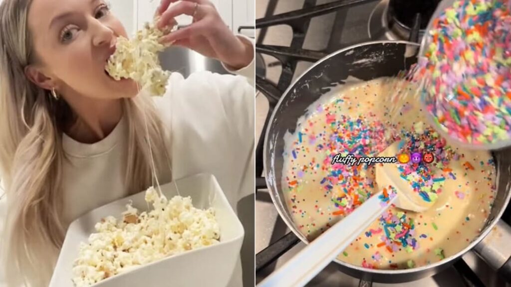 What are fluffy popcorn on TikTok and why are health professionals against it?