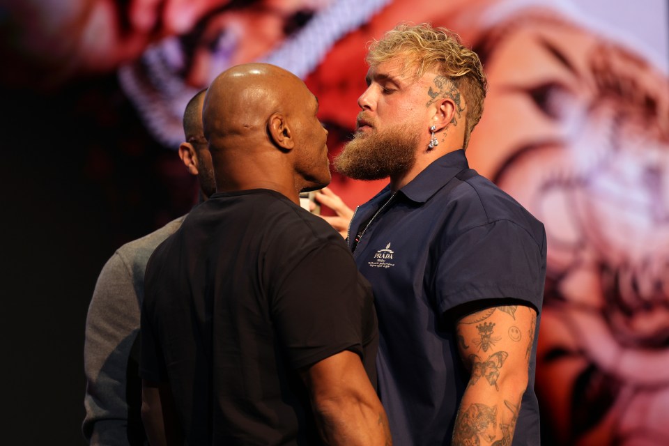 Tyson facing off with Jake Paul