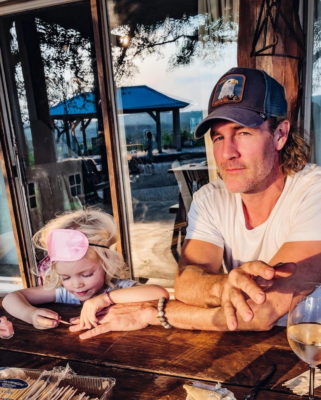 James Van Der Beek with daughter