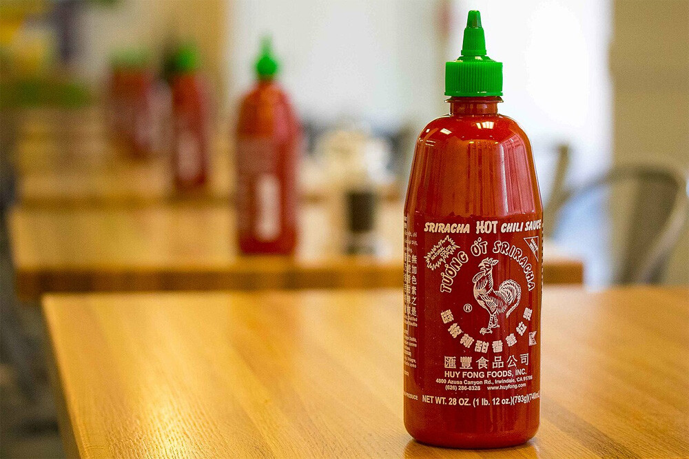 Sriracha Hot Sauce Bottles