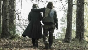 Carol and Daryl in The Walking Dead finale season two