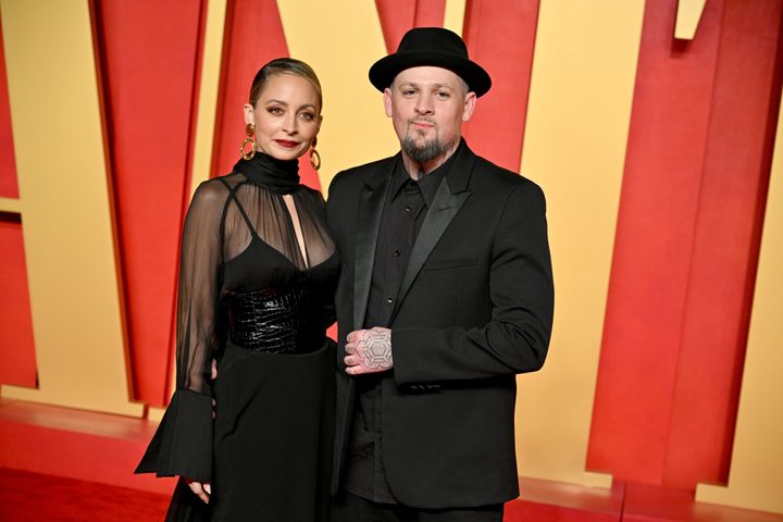 Nicole Richie and Joel Madden attend the 2024 Vanity Fair Oscars party.