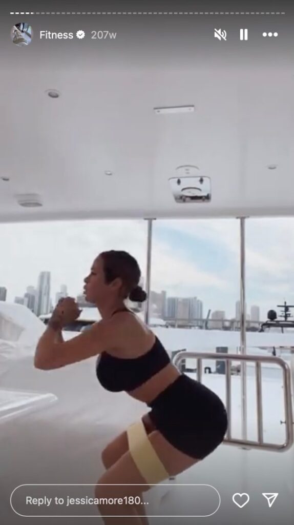 Below Deck Mediterranean's Jessica More in Two-Piece Workout Gear Shares "Eyelash Lift"