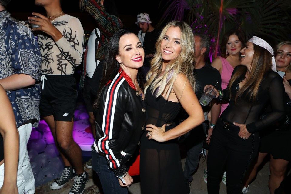 Kyle Richards (L) and Teddi Mellencamp attend NYLON’s Midnight Garden Party at Coachella