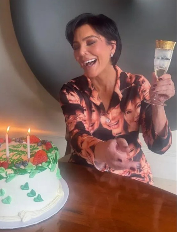 Kris Jenner enjoyed celebrating with her family having had a health scare earlier this year