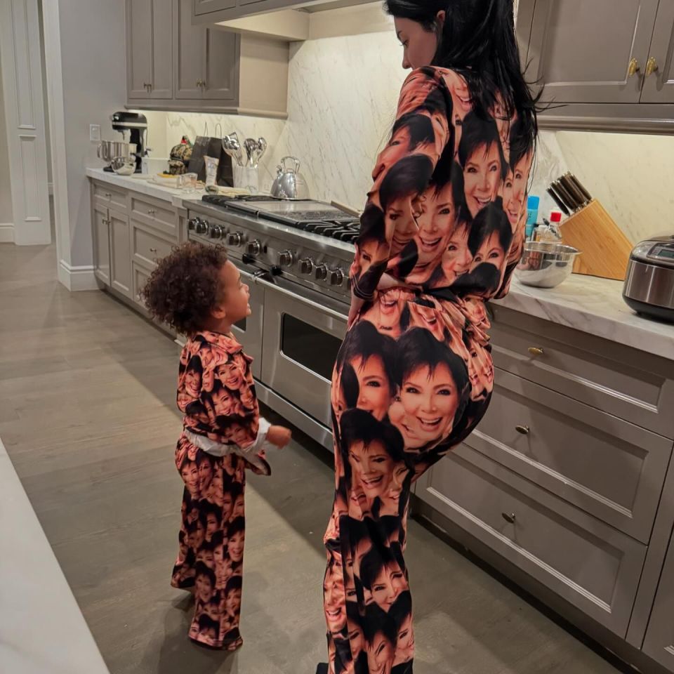 Kylie with her two-year old son  and Kris's grandson