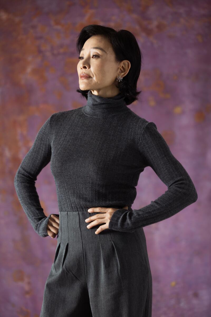 BEVERLY HILLS-CA-OCTOBER 18, 2024: Joan Chen is photographed in Beverly Hills on October 18, 2024. (Christina House / Los Angeles Times)