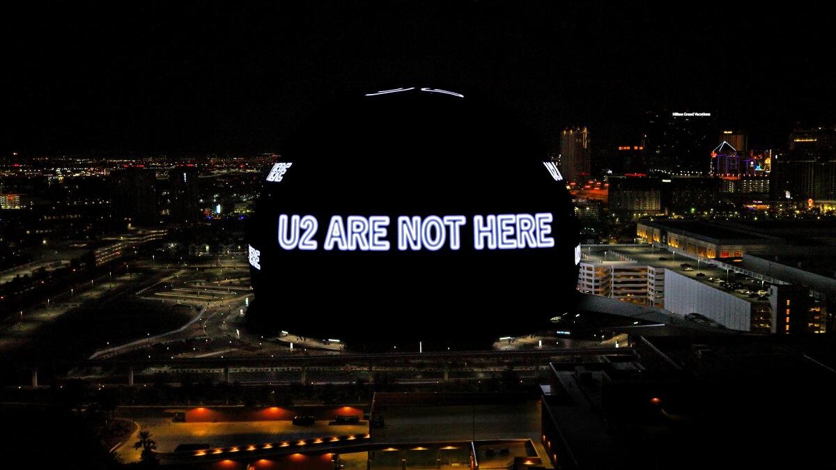 U2's concert movie is scheduled to play at Sphere through the end of February.