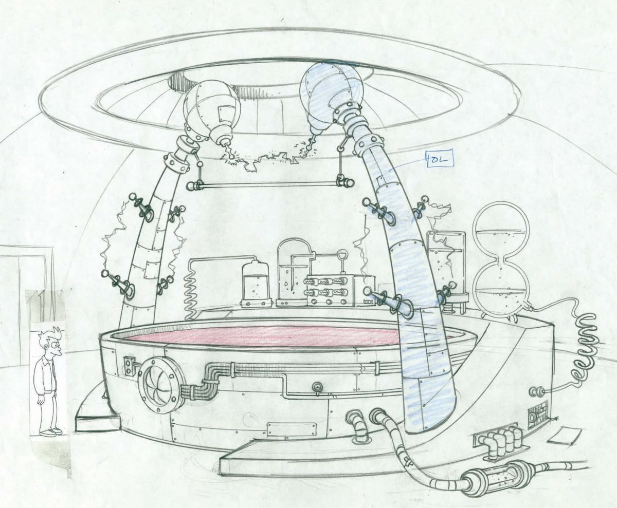 Concept art for Futurama from The Art of Futurama book