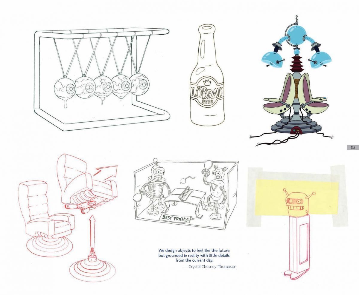 Concept art for Futurama from The Art of Futurama book