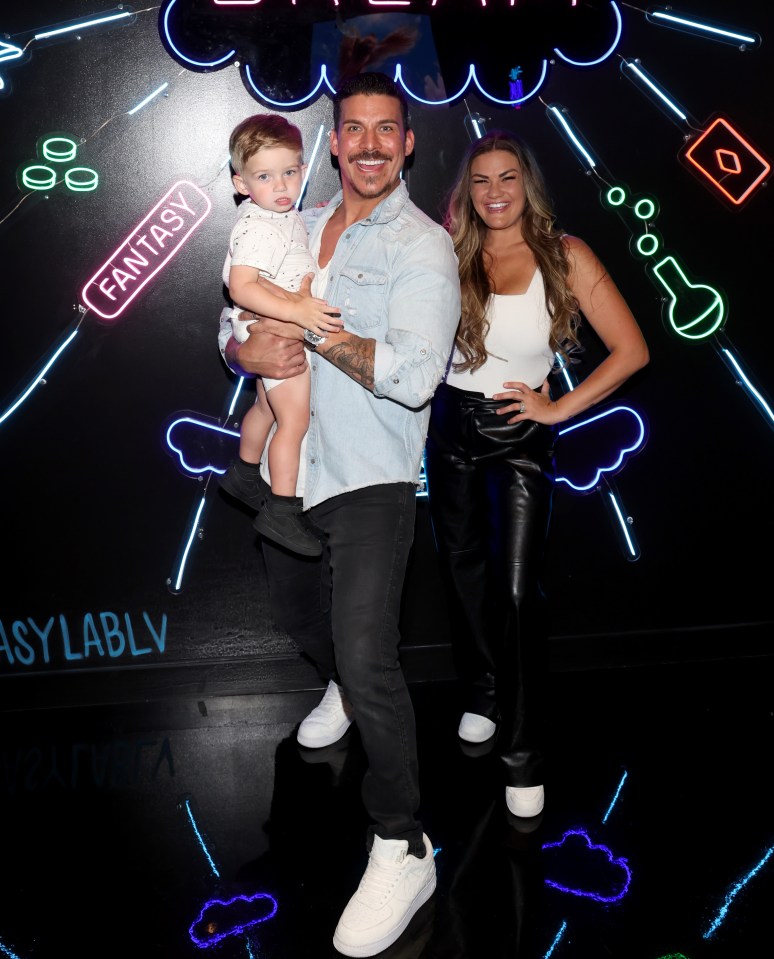 Jax Taylor and Brittany Cartwright attend the debut of Fantasy Lab Las Vegas’ Midnight Dreams in June 2023 with their son Cruz