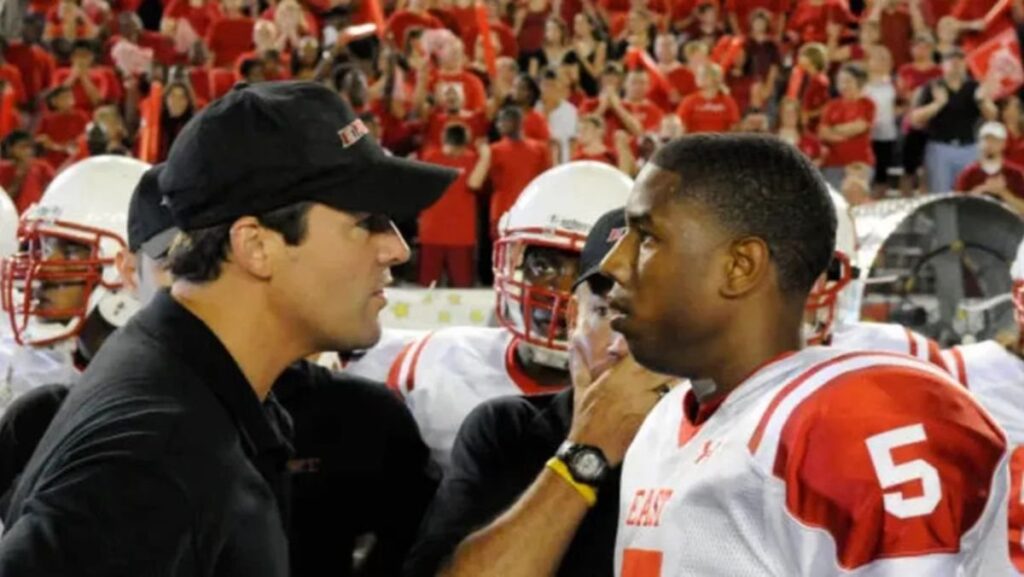 image of michael b jordan and kyle chandler in friday night lights