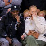 Adele and Rich Paul at Lakers vs. Mavericks game