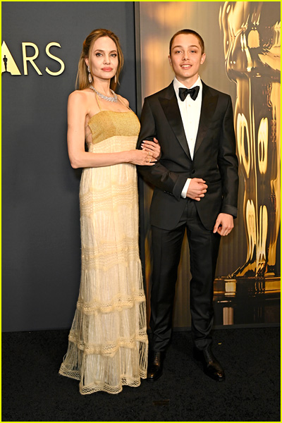 Angelina Jolie and son Knox at the Governors Awards