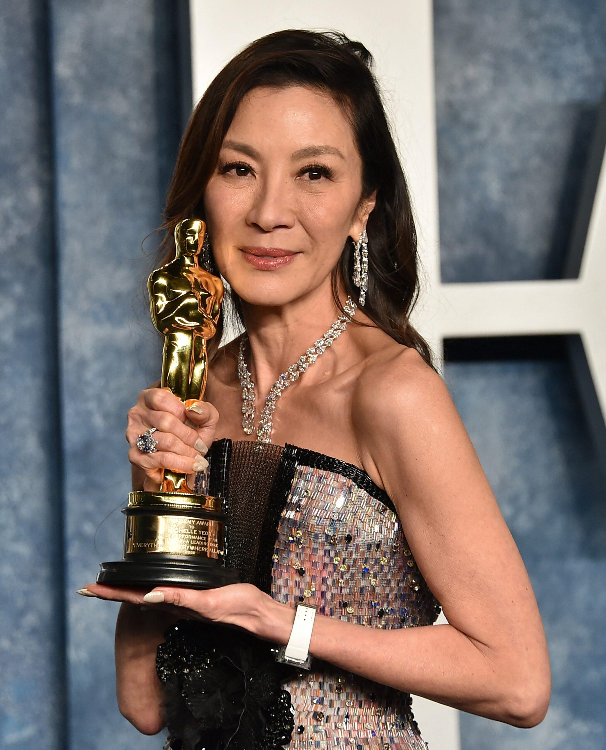 Michelle Yeoh at the Vanity Fair Oscar Party