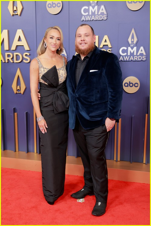 Luke Combs with his wife Nicole