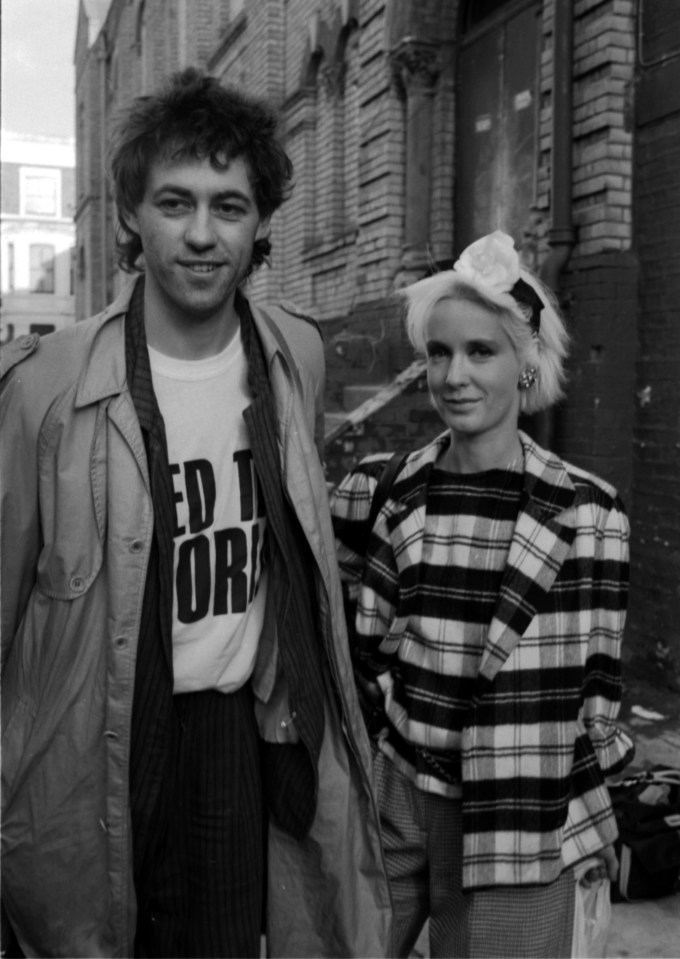 Bob Geldof arrives at the studio with partner Paula Yates