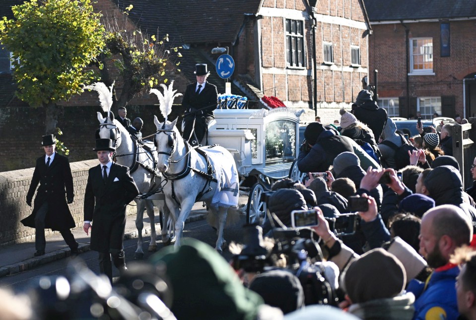 Liam's funeral is taking place at a church in the Home Counties