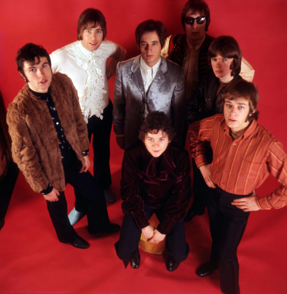 Bryon (seated bottom) with his Amen Corner bandmates in 1967