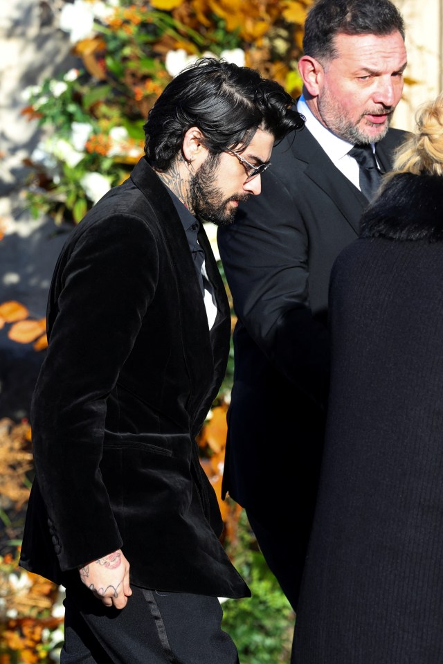 Zayn Malik went straight inside the church