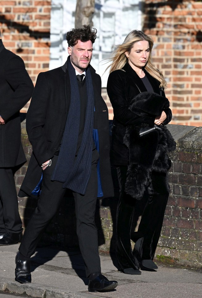 DJ Jordan North joined other guests at the private funeral