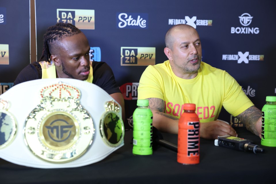 KSI with his manager and co-founder of Misfits Boxing Mams Taylor