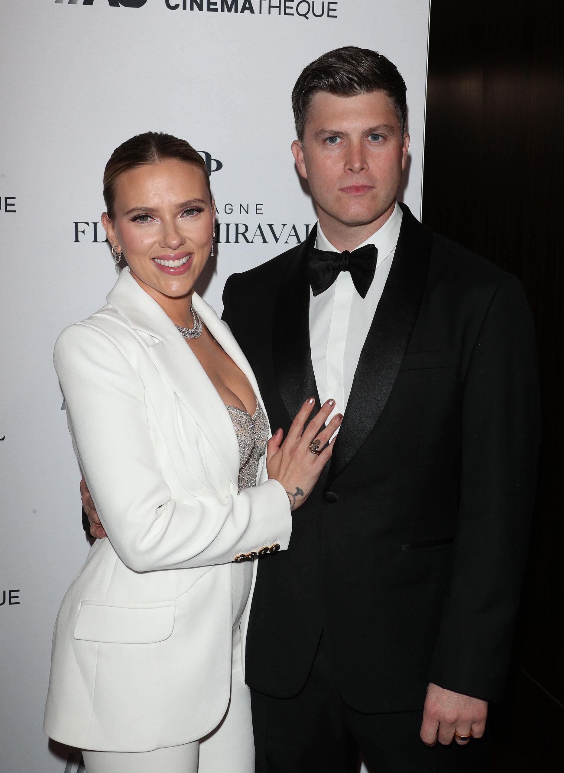 Scarlett Johansson & Colin Jost at the 35th Annual American Cinematheque Awards Honoring Scarlett Johansson