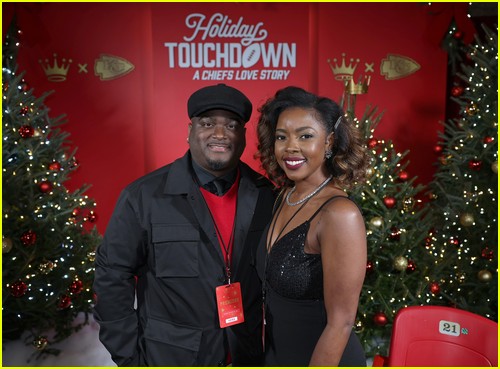 Jamie Addison at Holiday Touchdown premiere