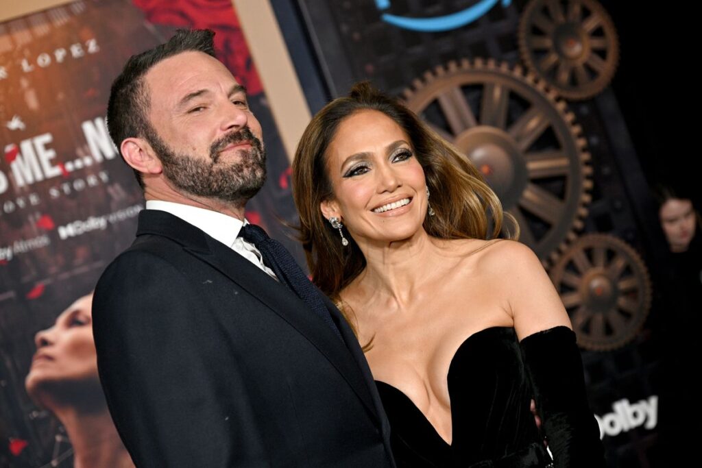 Ben Affleck and Jennifer Lopez attend the Los Angeles Premiere Of Amazon MGM Studios "This Is Me...Now: A Love Story" at Dolby Theatre on February 13, 2024 in Hollywood, California.