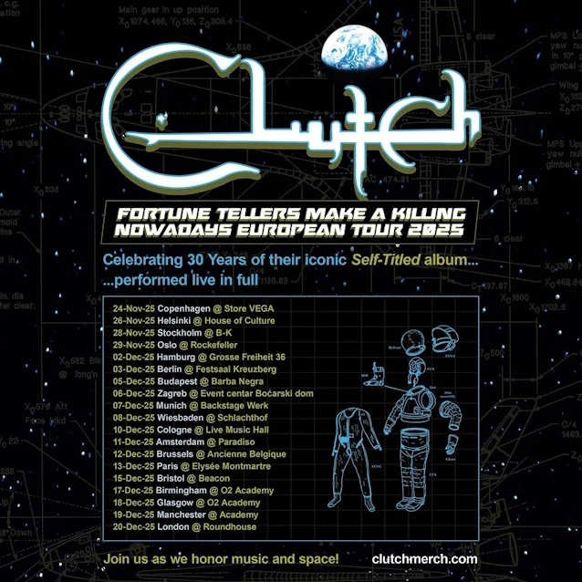 CLUTCH To Perform Entire 1995 Self-Titled Album On 2025 European Tour