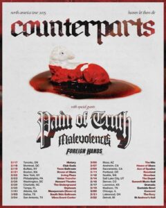 COUNTERPARTS Announce February/March 2025 North American Tour; BLABBERMOUTH.NET Presale