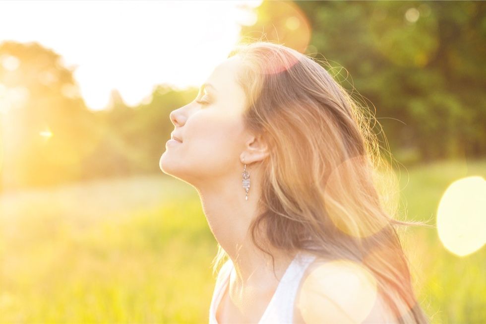 Woman in the sun