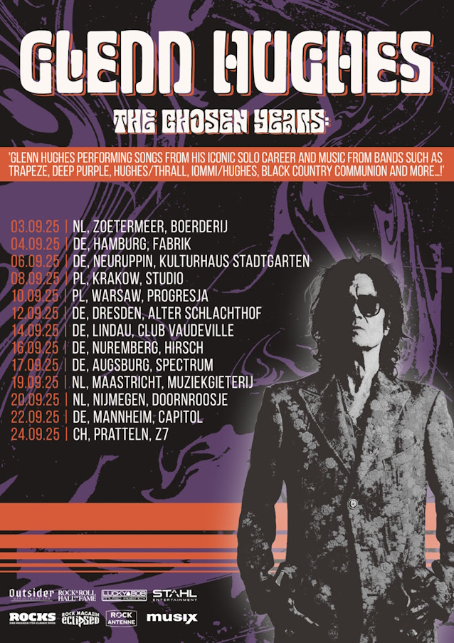 GLENN HUGHES Announces 'The Chosen Years' September 2025 European Tour