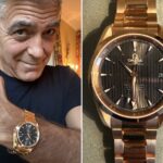 George Clooney With A Gold Watch