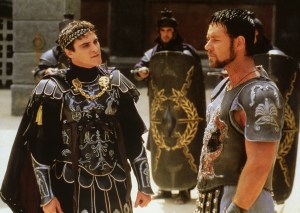 L-R: Joaquin Phoenix and Russell Crowe in 'Gladiator' (2000)