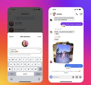 How to add nicknames to Instagram messages