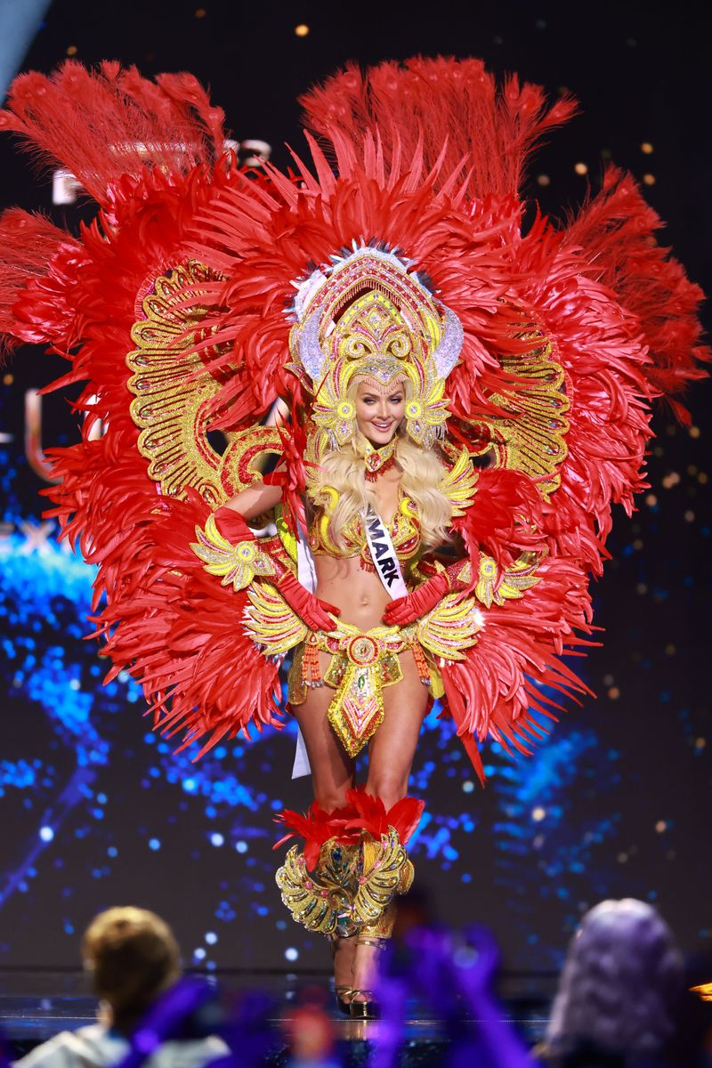 MEXICO CITY, MEXICO - NOVEMBER 14: Miss Denmark Victoria KjÃ¦r Theilvig participates in the The 73rd Miss Universe Competition - Preliminary Competition at Arena Ciudad de Mexico on November 14, 2024 in Mexico City, Mexico. (Photo by Hector Vivas/Getty Images)