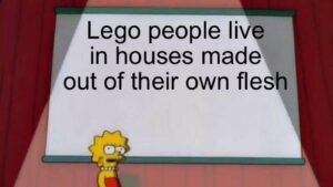 Lisa Simpson joke about LEGO people