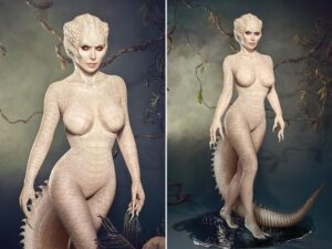 kim kardashian albino alligator