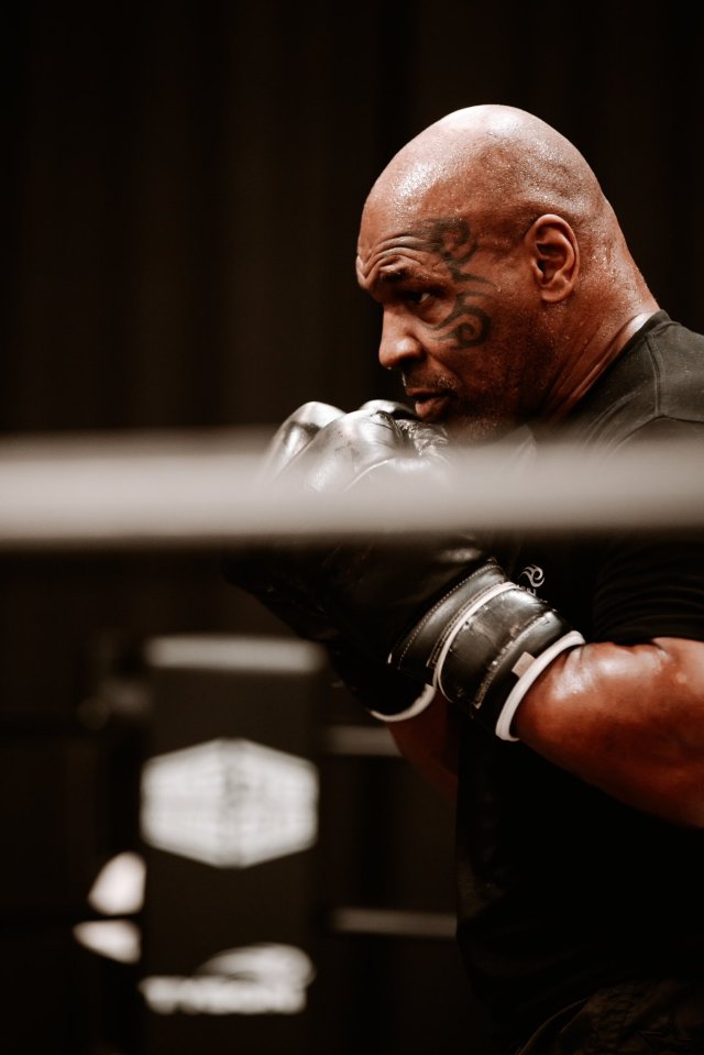 Mike Tyson in training to fight Jake Paul