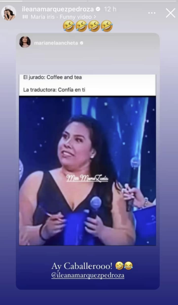 The meme shared by Miss Cuba and Miss Venezuela