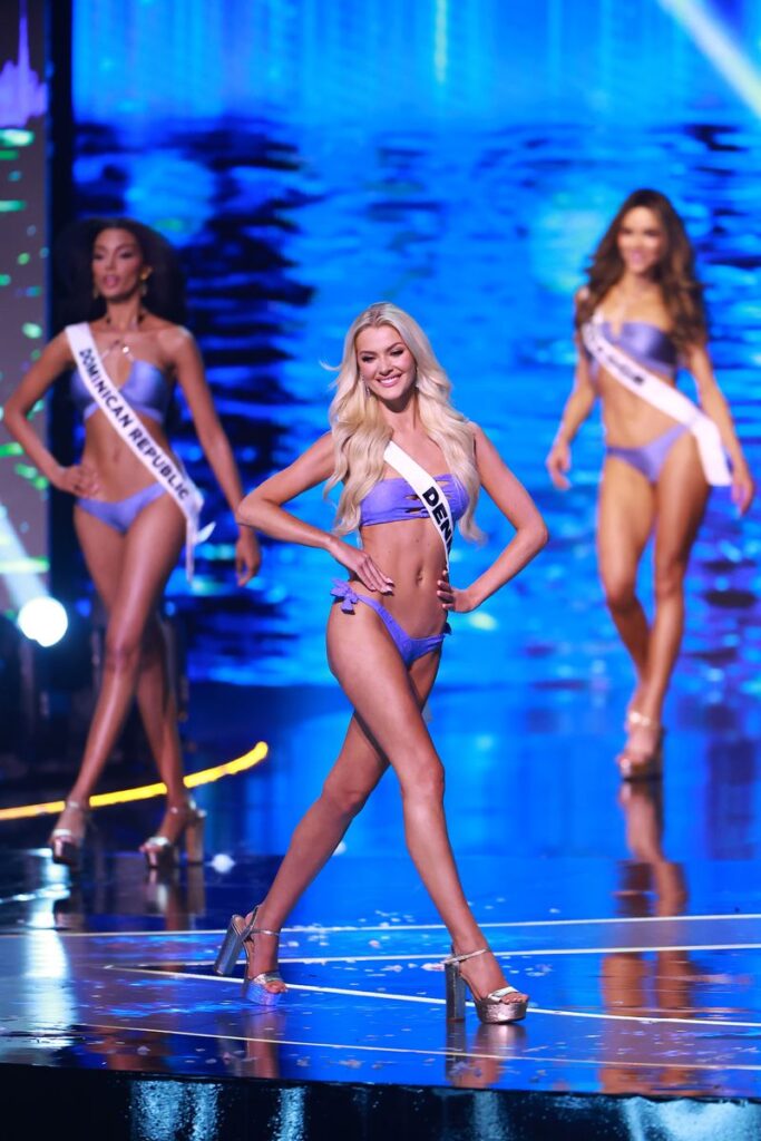 Miss Denmark Victoria KjÃ¦r Theilvig participates in the The 73rd Miss Universe Competition - Preliminary Competition at Arena Ciudad de Mexico on November 14, 2024 in Mexico City, Mexico. (Photo by Hector Vivas/Getty Images)