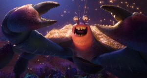 Tamatoa, the giant purple crab covered in gleaming gold and jewels in Disney’s animated movie Moana