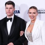 Scarlett Johansson & Colin Jost smiling