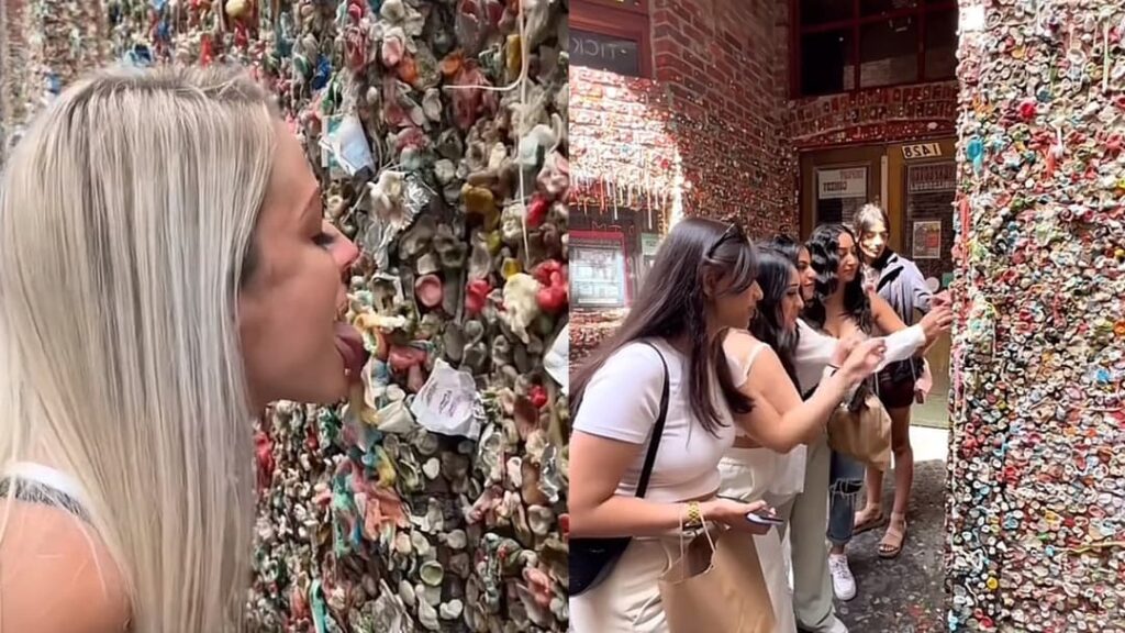 Seattle’s famous Gum Wall goes viral after its first cleaning since 2019 